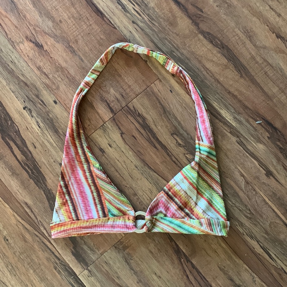Frankie’s Bikinis bathing suit halter top, size medium